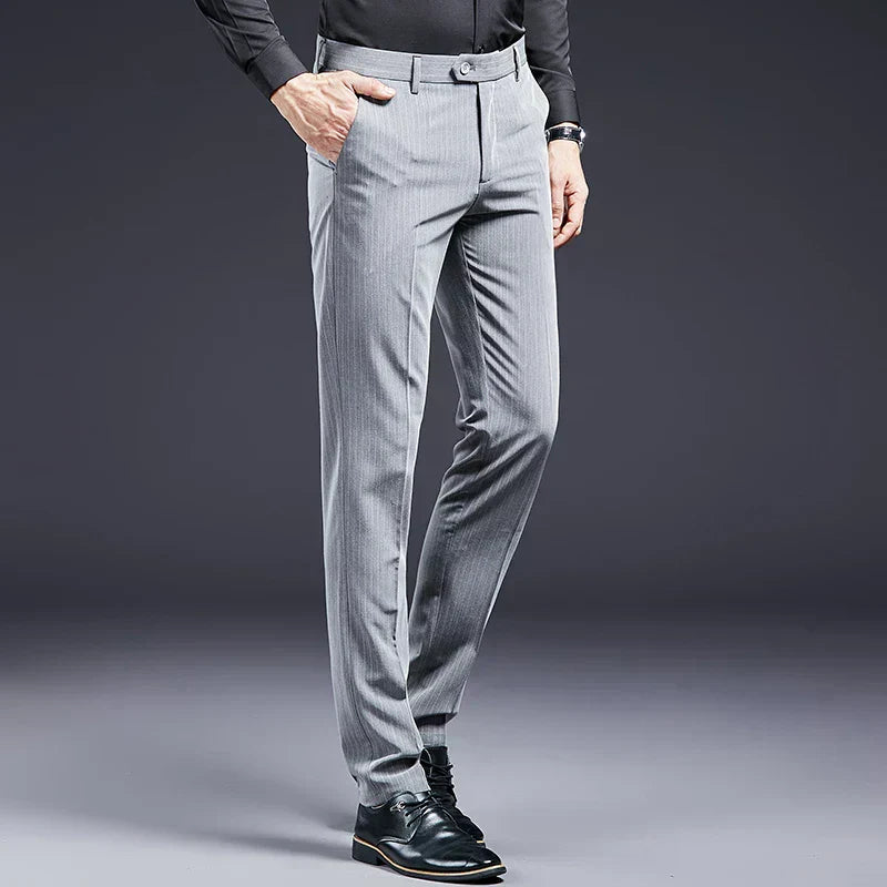 Premium Men's Suit Trousers Striped Valerion