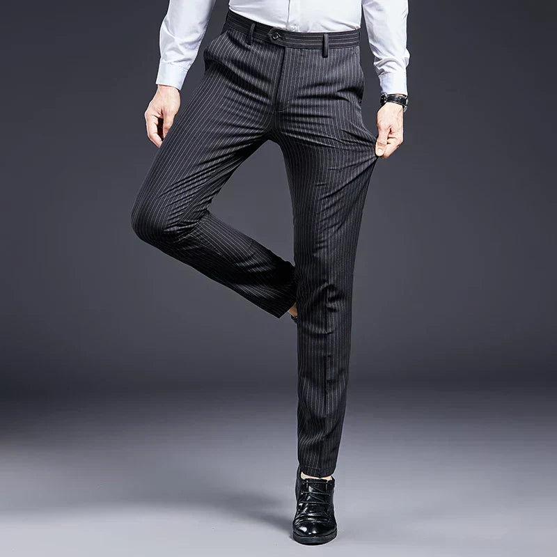 Premium Men's Suit Trousers Striped Valerion